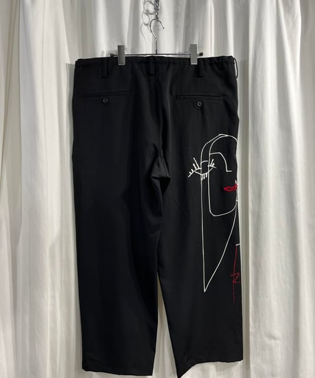 2022SS yohji yamamoto pour homme リエ刺繡パンツ（HG-P24-108-2）