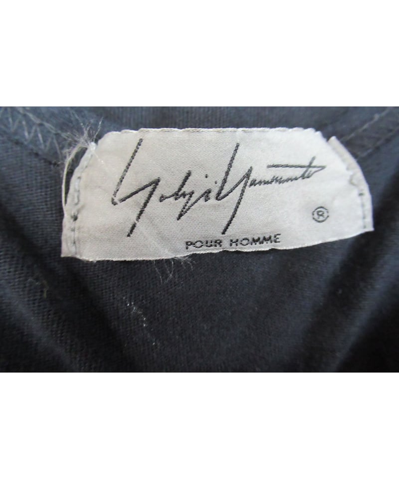 18ss yohji yamamoto pour homme 黒 襟デザインカットソー HW-