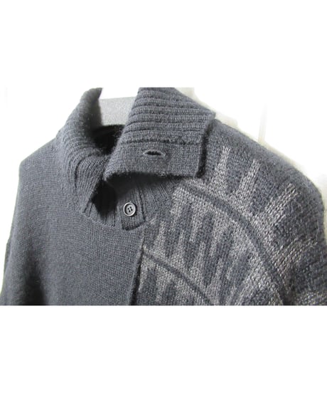 18aw yohji yamamoto pour homme ニットデザイン ロングワンピース（HV-K36-886）