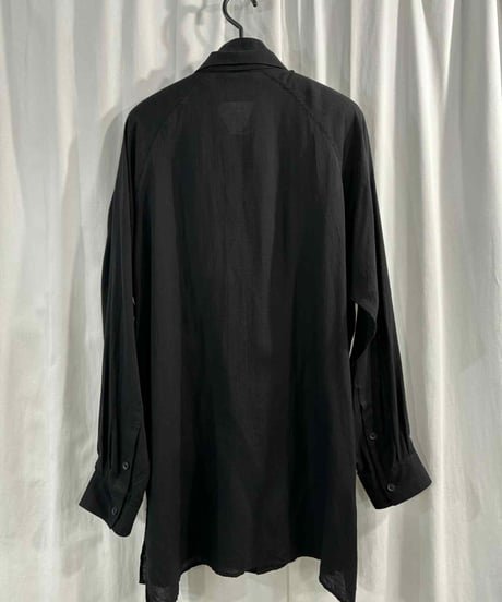 2024SS yohji yamamoto pour homme 二重襟長袖シャツ（HS-B37-216）