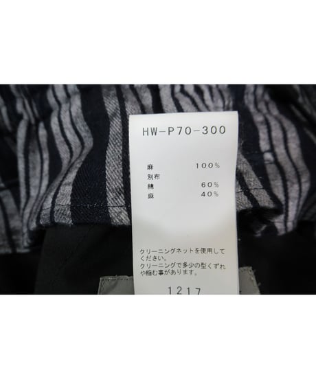 2018ss yohji yamamoto POUR HOMME ラップパンツ (HW-P70-300)