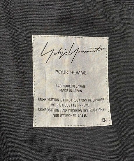 2011SS yohji yamamoto pour homme デザインロングジャケット（HO-J67-100）