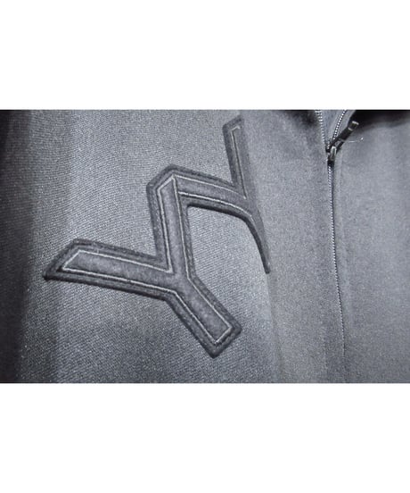 03ss yohji yamamoto pour homme 黒 ロゴ入りゼッケン ロングジャケット（HQ-C01-902）