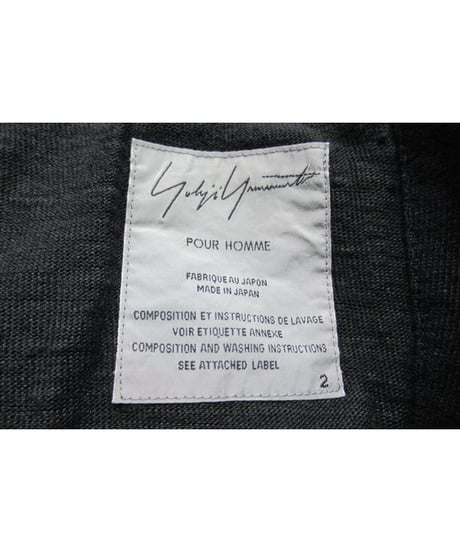 10ss yohji yamamoto pour homme 麻 スタンドカラージャケット（HJ-J60-352）