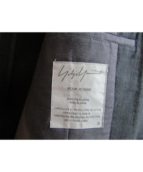 10ss yohji yamamoto pour homme ラペル切替えデザインジャケット HJ-J24-008