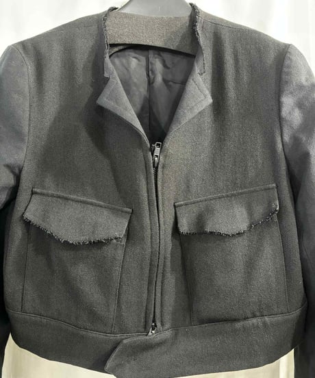 Y's yohji yamamoto 袖素材切り替えショートジャケット（YR-J07-805）