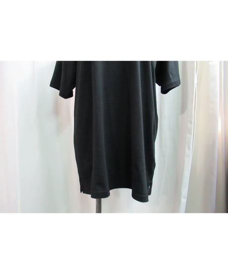 camphor tree 黒 ダブル襟デザインTシャツ