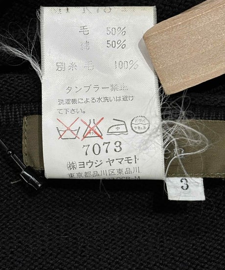 Y's for men yohji yamamoto ジップカーディガン（M-K-206xxx）