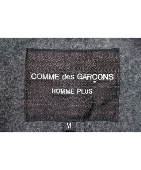 激レア AD1994 COMME des GARCONS HOMME PLUS 縮絨 フライフロント 切りっぱなしロングコート XC-02003M