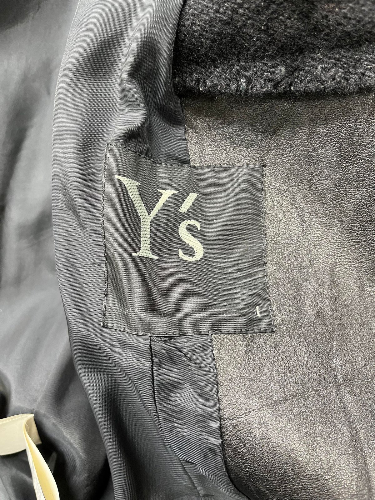 【美品】Y's レザー　パッチワークジャケット　ブラック ヨウジヤマモト Y's ライダースジャケット LEATHER PATCHWORK