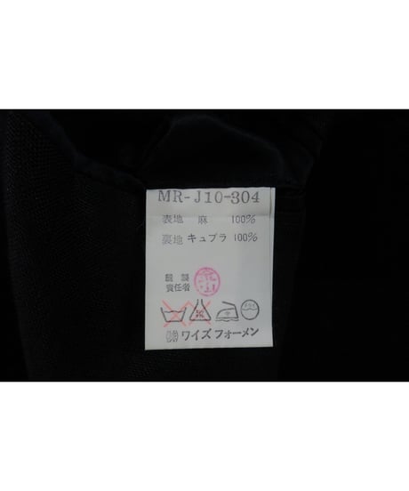 80's Y's for men yohji yamamoto vintage 麻 シンプルジャケット MR-J10-304