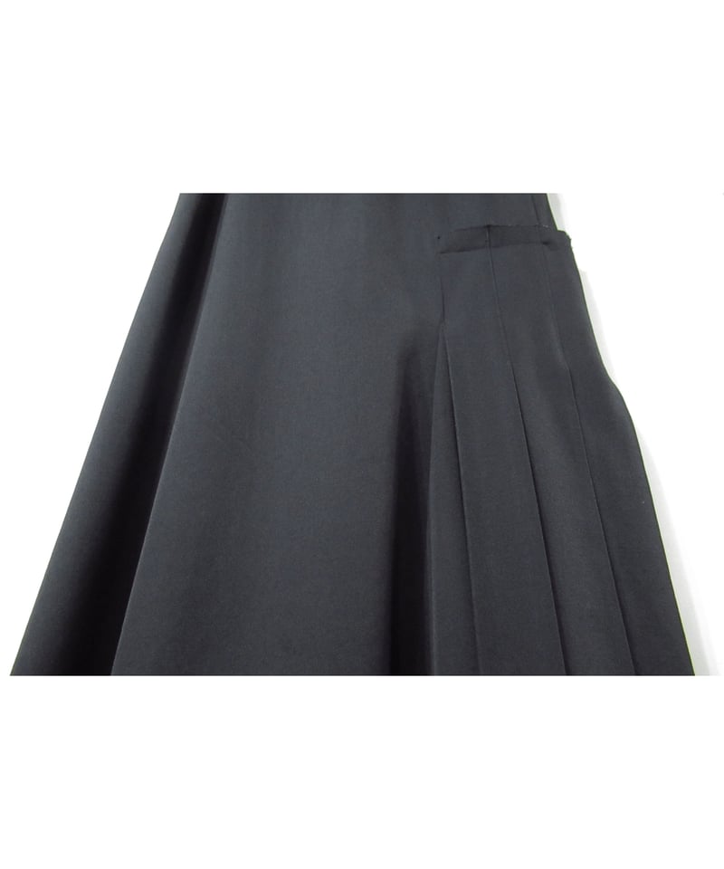 yohji yamamoto +noir サイドプリーツデザイン ロングフレアスカート
