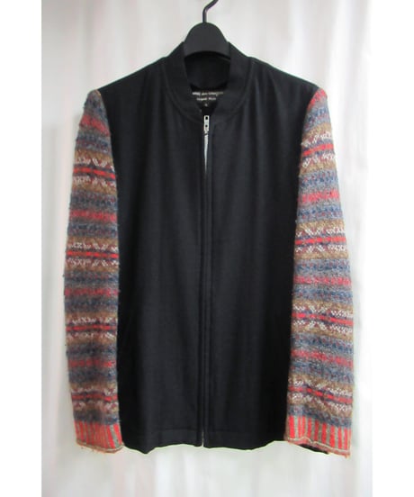 AD1996 COMME des GARCONS HOMME PLUS 袖ニット切替えブルゾン PJ-04068L