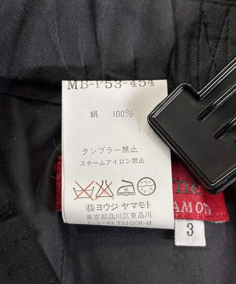 Y's for men yohji yamamoto 赤タグ シルクパンツ（MB-P53-454）