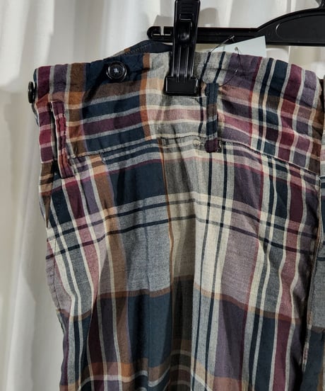 1996ss yohji yamamoto pour homme 花と少年期 チェック7分丈パンツ (HF-P67-267)