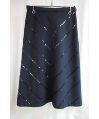AD1999 tricot COMME des GARCONS スパンコールデザイン台形スカート TS-07002S