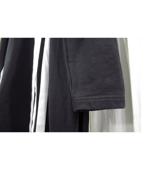 Y-3 yohji yamamoto ３本ライン ラグランスリーブデザイン ロングパーカー（3C-2）