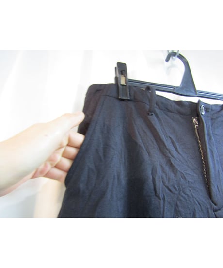 Y's yohji yamamoto シワ加工ワイドくるぶし丈パンツ YC-T20-984