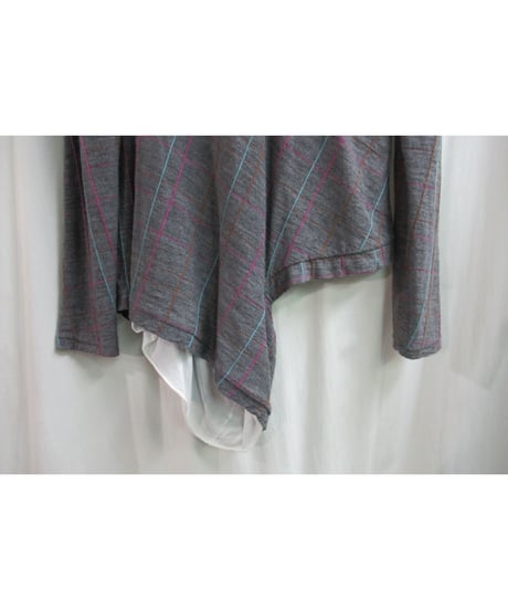 Y's yohji yamamoto レイヤードデザインカットソーカーディガン YU-T65-973