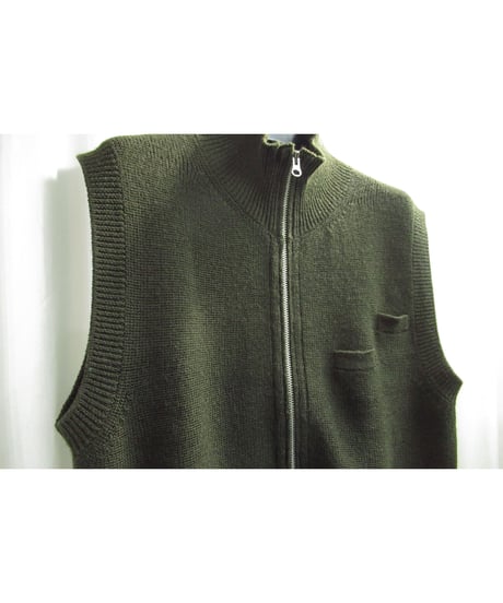 95aw yohji yamamoto pour homme vintage 鹿鳴館期 カーキ ニットベスト（HE-K13-191）