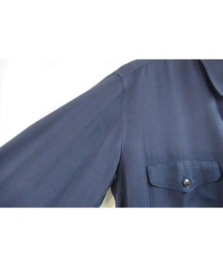 Y's for men yohji yamamoto 赤タグ 紺 ミリタリーシンプルブラウス ME-B50-218