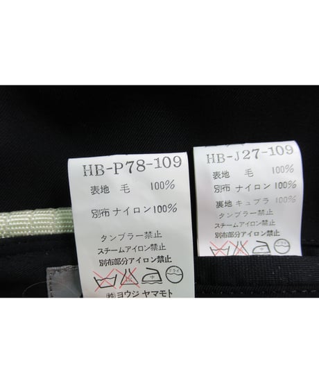 00ss yohji yamamoto pour homme アジアの不良 シートベルトセットアップ HB-J27-109