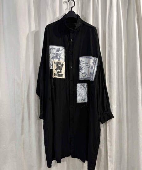 2019SS yohji yamamoto pour homme パッチワークロングブラウス（HH-B59-294）