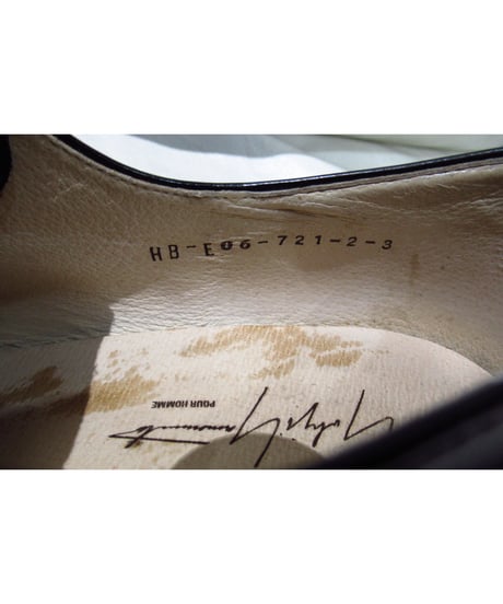 06aw yohji yamamoto pour homme HIROMU TAKAHARA 金糸ステッチデザイン レースアップシューズ（HB-E06-721）