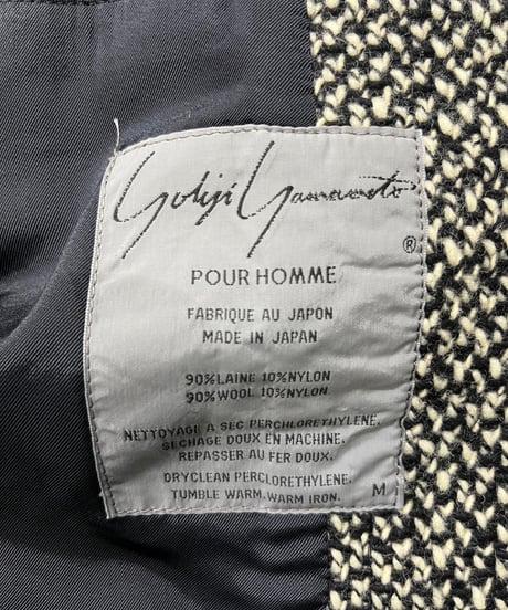 yohji yamamoto pourhomme 5釦　ツィ－ドジャケット（H-J01-001)