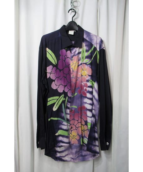 激レア 95ss yohji yamamoto pour homme vintage プリントデザインブラウス（HB-B07-826）