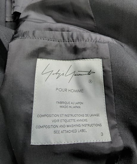2022ss yohji yamamoto pour homme 黒 ミリタリーマチポケットデザインジャケット (HG-J46-100)
