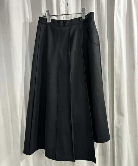 05aw Yohji Yamamoto femme ウールロングスカート ヨウジヤマモト ファムYohji Yamamoto FEMME ウール切替デザインニット