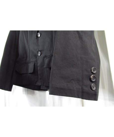 03ss yohji yamamoto femme 切りっぱなし ステッチデザイン コットンジャケット（FQ-J13-045）