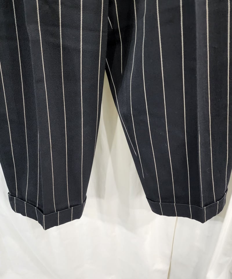 93AW yohji yamamoto femme ストライプワイドパンツ (FP-P01- 93AW yohji yamamoto femme ストライプワイドパンツ (FP-P01-