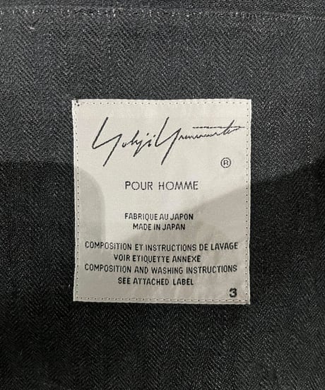 2020SS　yohji　yamamoto　pour　homme　6釦　デザインジャケット（HN-J69-313）