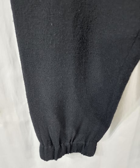 09aw yohji yamamoto pour homme  黒 裾シャーリングパンツ (HZ-P31-131)