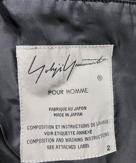 2019aw yohji yamamoto pour homme 黒 デザインコート (HC-C10-90)