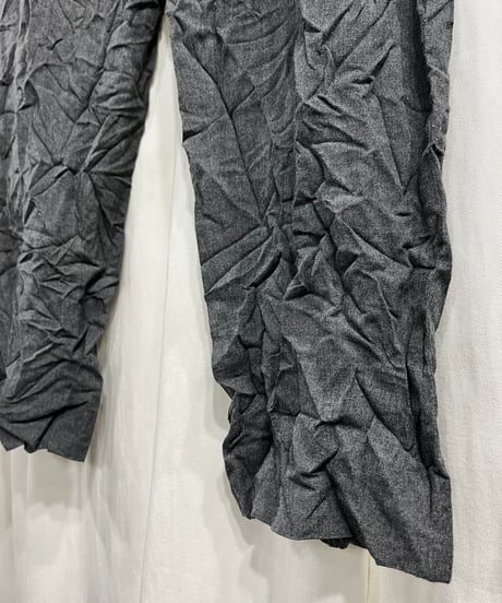2016SS yohji yamamoto pour homme しわ加工パンツ（HO-P29-900）