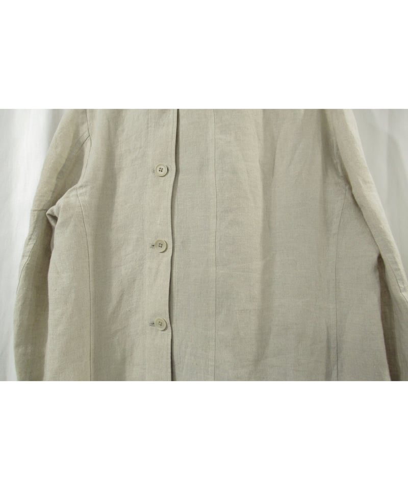 21ss yohji yamamoto pour homme リネン 多釦デザイン ノーカラー