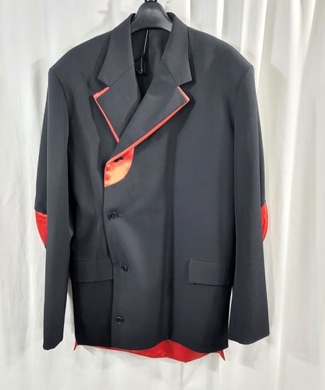 1996aw レア yohji yamamoto pour homme シルク 切替えダブルセットアップスーツ （HG-J50-805）
