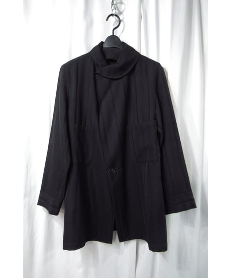 93aw yohji yamamoto femme vintage ストライプ 襟変形デザインジャケット（FP-J17-155）