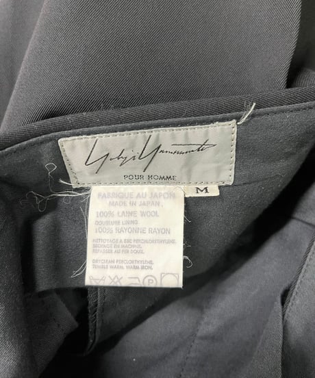 1992SS yohji yamamoto pour homme ツータックパンツ（HO-P13-100）