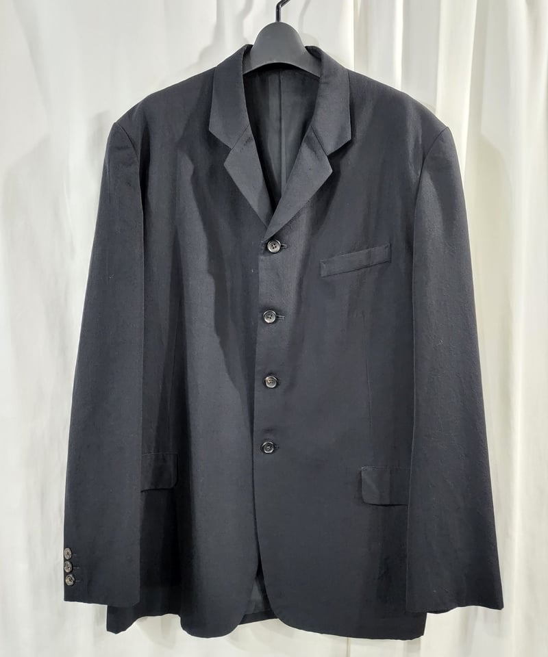 95AW yohji yamamoto pour homme 黒 4釦シンプルジャケット ( 95AW yohji yamamoto pour homme 黒 4釦シンプルジャケット (