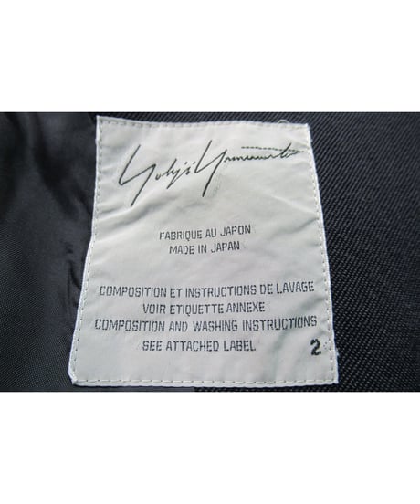 04aw yohji yamamoto femme 紺 ポケットデザイン ダブルジャケット（FJ-J06-803）