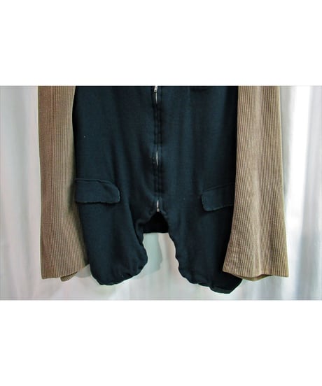 AD1994 COMME des GARCONS HOMME PLUS 縮絨 フロントジッパー 切替コーデュロイジャケット④ PJ-04004S