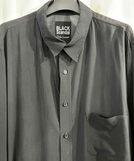 2023SS BLACK Scandal yohji yamamoto 阿修羅柄ブラウス（HZ-B84-828）