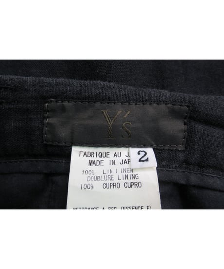Y's for men yohji yamamoto 麻シンプルテーパードパンツ MM-P03-302