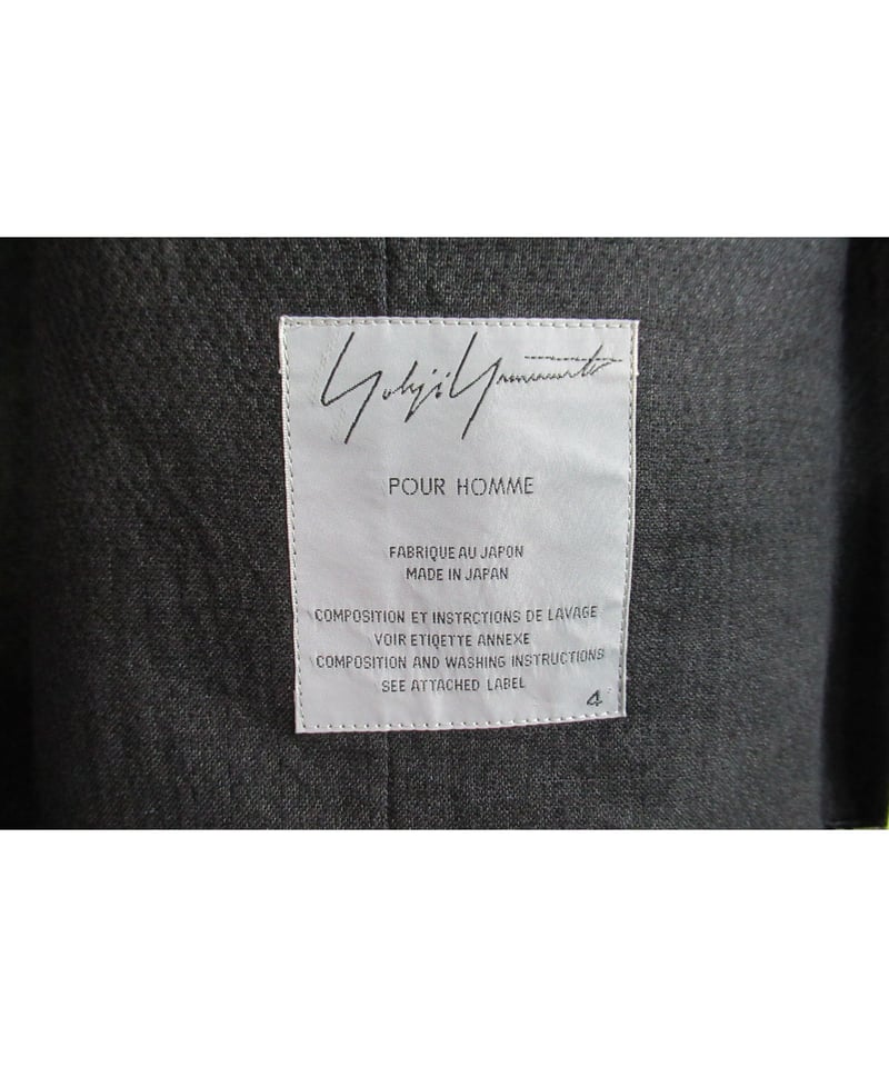美品 11ss yohji yamamoto pour homme 刺繍ワッペン付き 美品 11ss yohji yamamoto pour homme 刺繍ワッペン付き