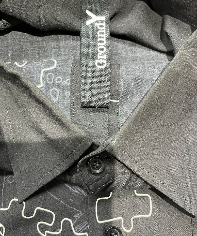 2019AW GroundY yohji yamamoto ワンピースプリントマントブラウス（