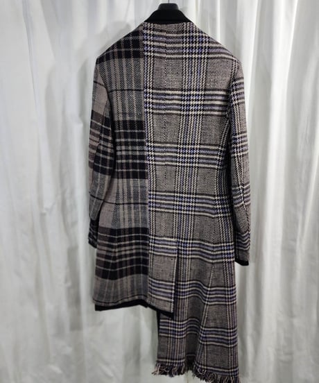 2020aw yohji yamamoto pour homme アシンメトリーリバーシブルロングジャケット (HR-J17-874)